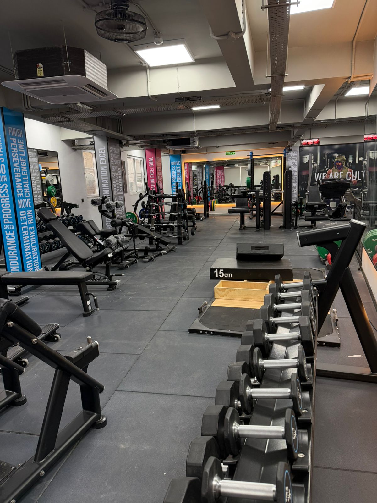 Close view of gym equipment